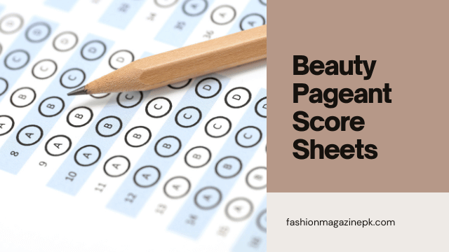 Beauty Pageant Score Sheets